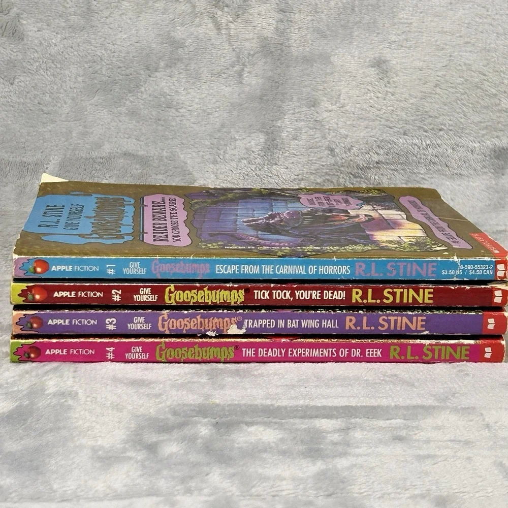 Give Yourself Goosebumps Book Lot Vol 1–4 R.L. Stine 1st Editions Vol 2 & 4‎